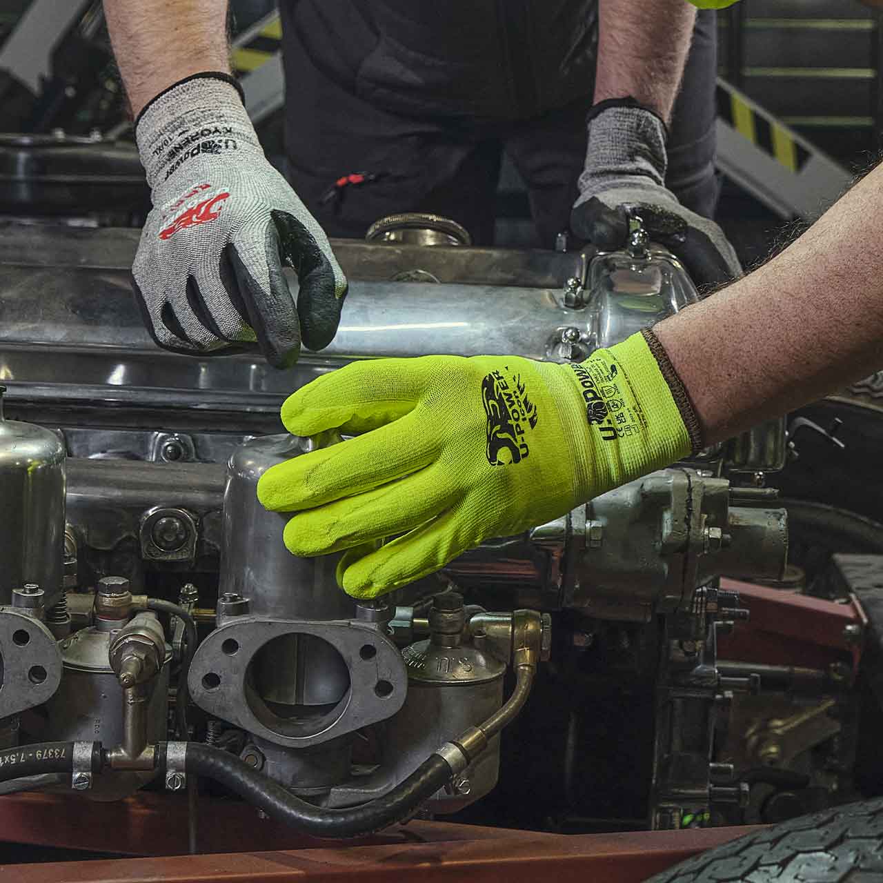 Guanti da lavoro giallo fluo U-Power ICON
