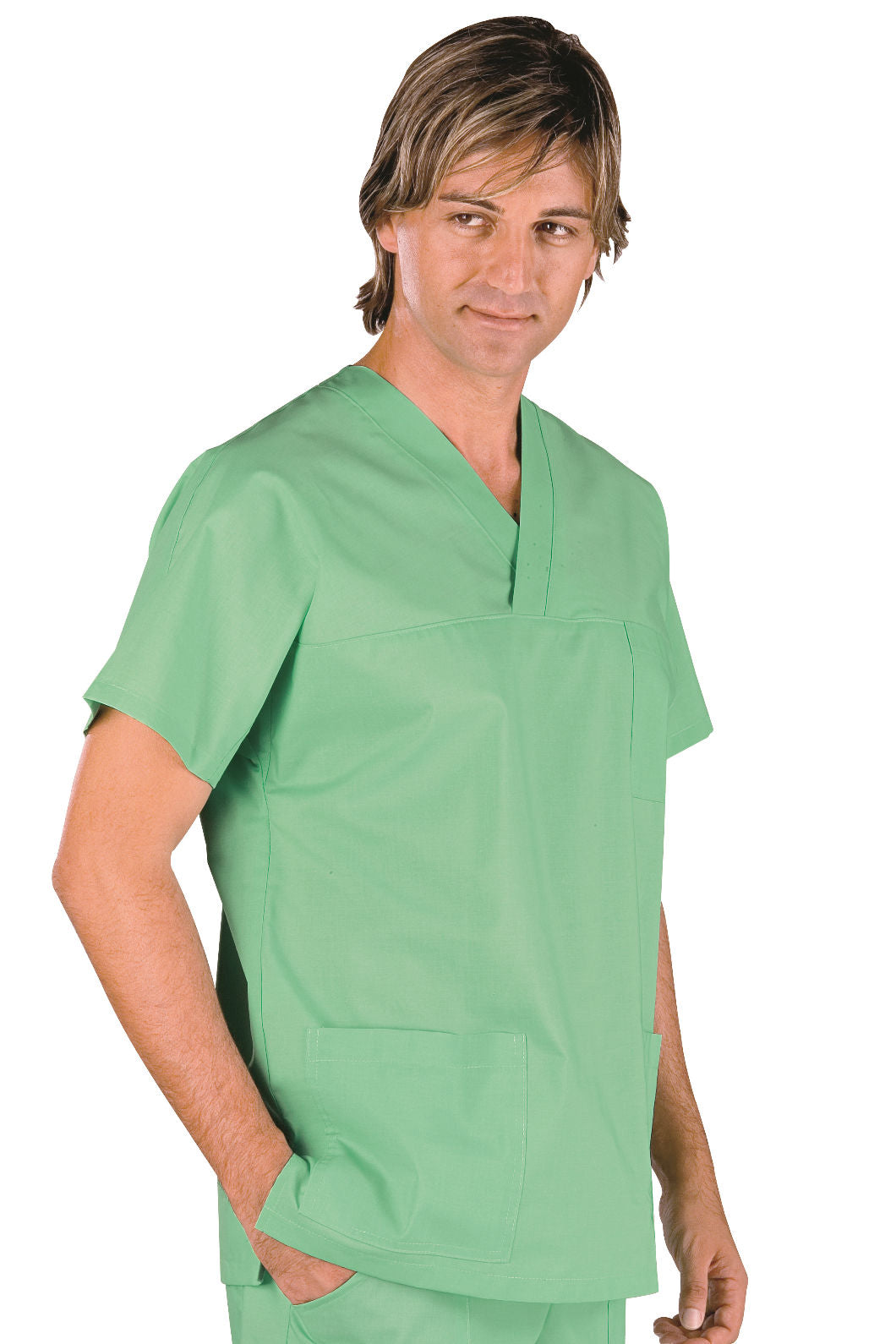 Casacca verdino collo a V unisex Isacco