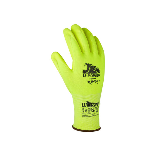 Guanti da lavoro giallo fluo U-Power ICON